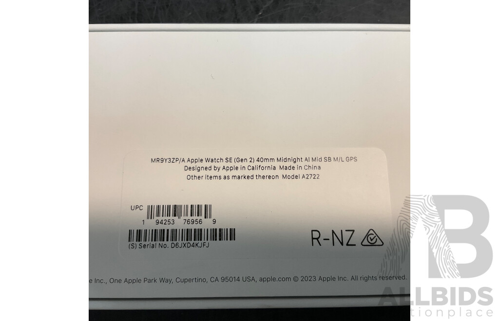 Apple Watch SE (2nd Gen, GPS) Alum 40MM