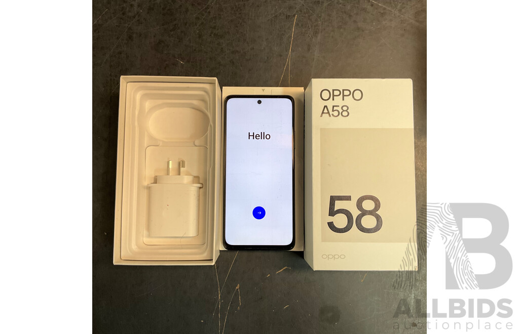 OPPO A58 Smart Phone & Rode Video Micro & Clear Phone Case for Galaxy A15 - Lot of 3