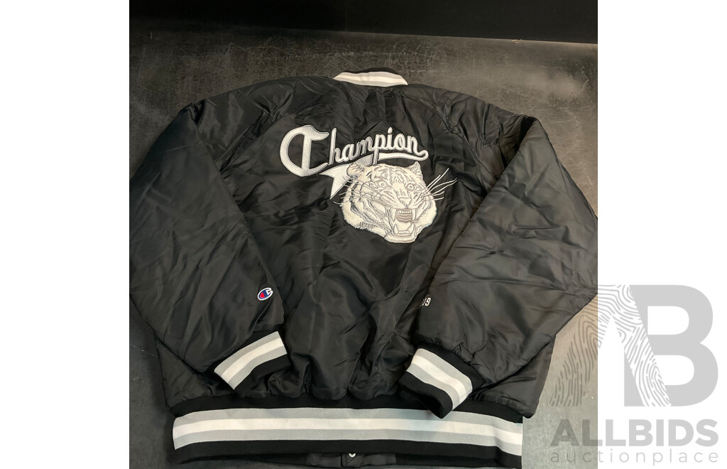 Champion Letterman Black Jacket - RRP$ 249.99