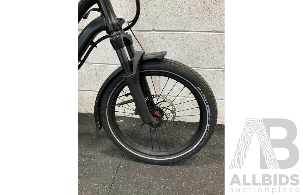 Black Folding Electric Bike