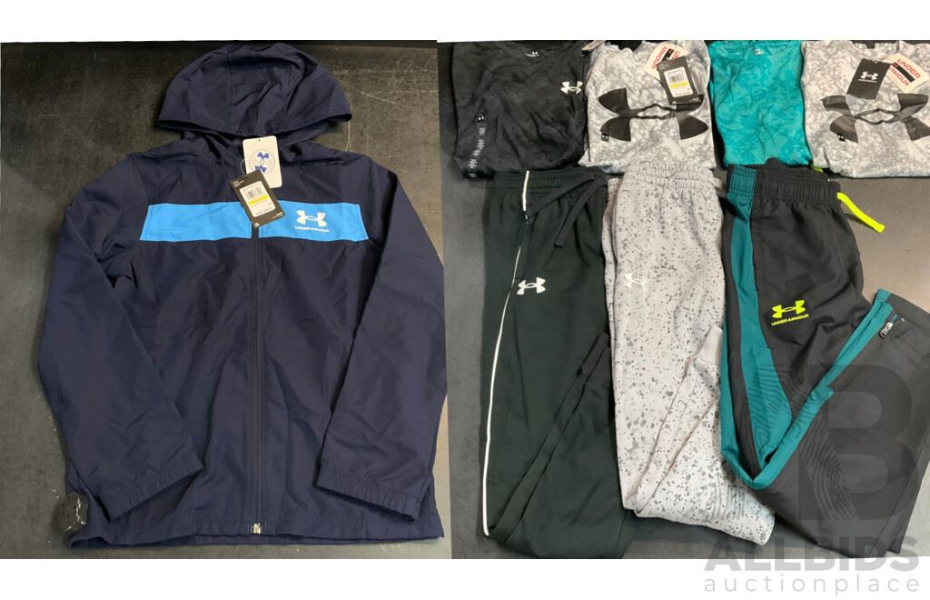 Under Armour Youth Size S/M Apparel - Lot of 8 - Total ORP $ 370