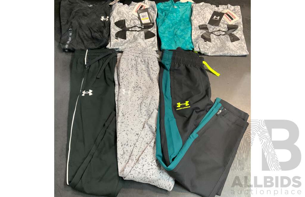 Under Armour Youth Size S/M Apparel - Lot of 8 - Total ORP $ 370