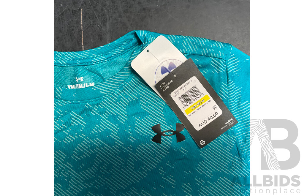 Under Armour Youth Size S/M Apparel - Lot of 8 - Total ORP $ 370