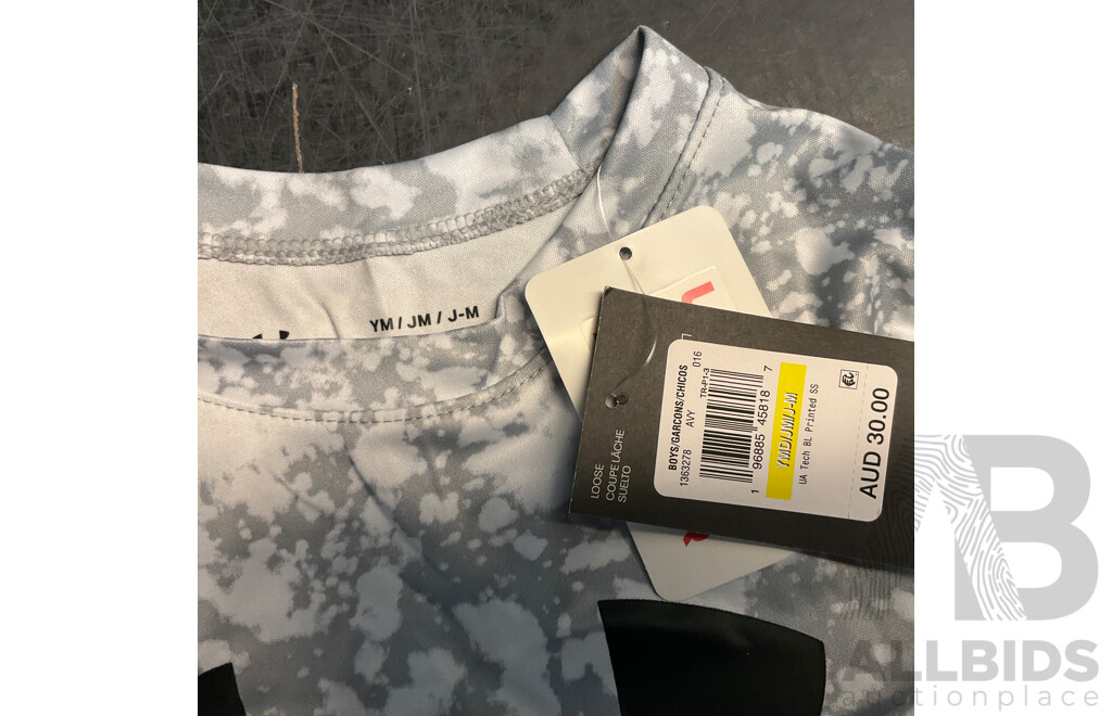 Under Armour Youth Size S/M Apparel - Lot of 8 - Total ORP $ 370