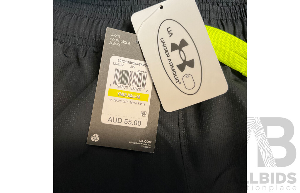 Under Armour Youth Size S/M Apparel - Lot of 8 - Total ORP $ 370