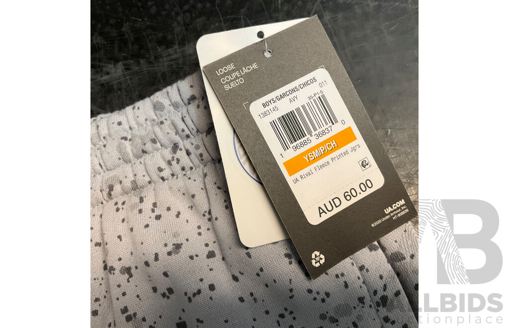 Under Armour Youth Size S/M Apparel - Lot of 8 - Total ORP $ 370