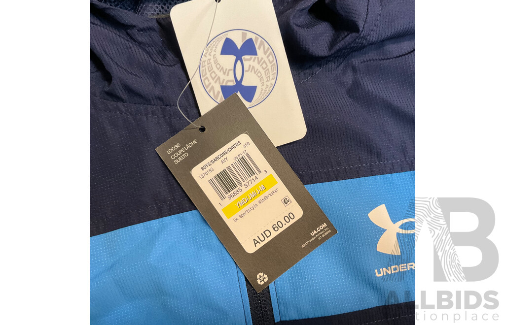 Under Armour Youth Size S/M Apparel - Lot of 8 - Total ORP $ 370