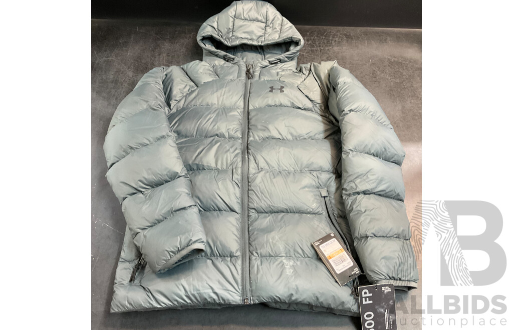 Under Armour Mens Size S Down 2.0 Jacket & the North Face Size XL Jacket - Lot of 2