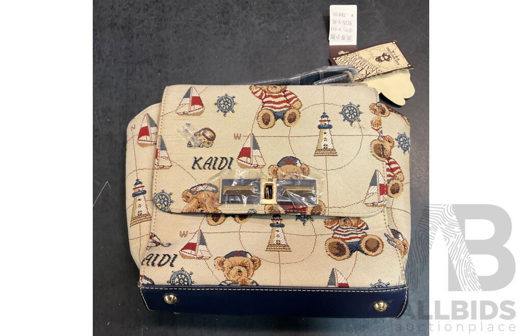 GUESS Long Brown Wallet and Assorted Bags and Bracelet - Lot of 5