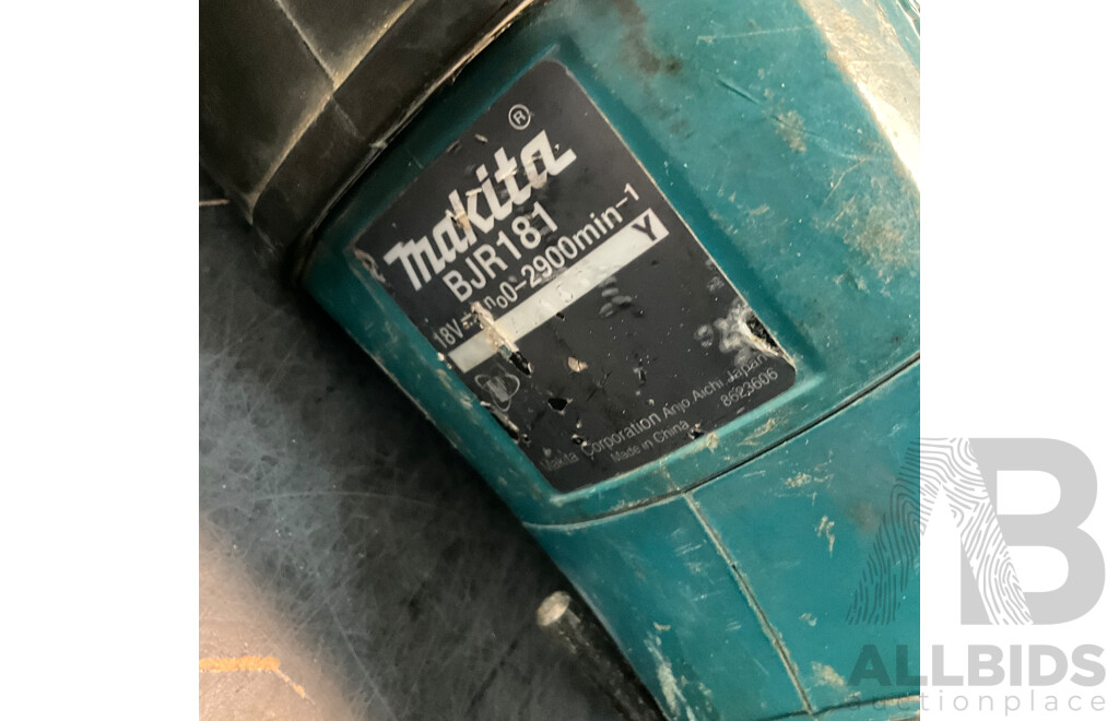 Makita BJR181 Cordless Reciprocating Saw & DGA504 Angle Grinder with 1 Battery