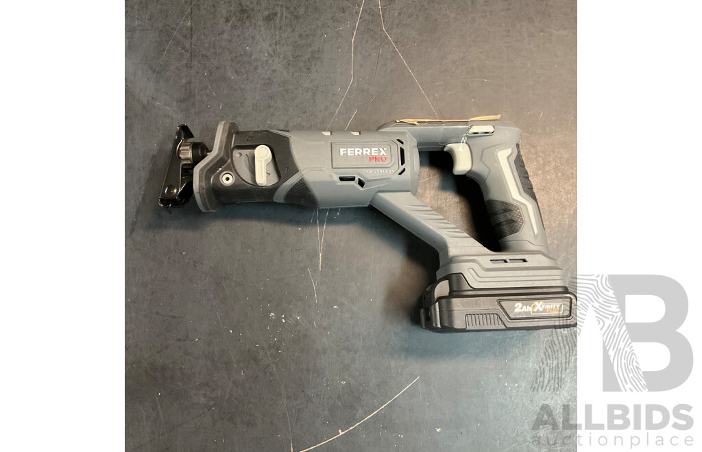 OZITO PXDDS-201 Cordless Drill Driver & FERREX Reciprocating Saw with Batteries - Lot of 2