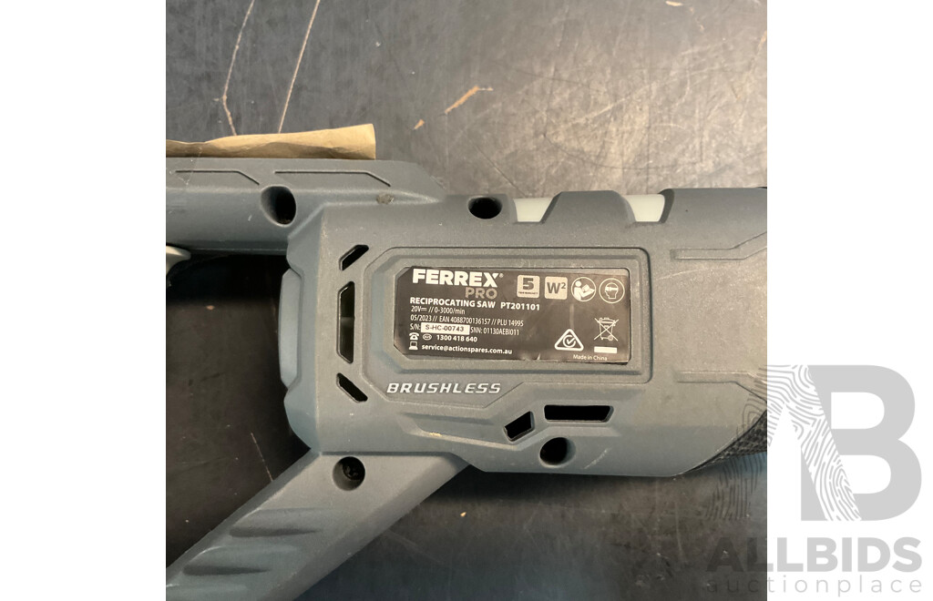 OZITO PXDDS-201 Cordless Drill Driver & FERREX Reciprocating Saw with Batteries - Lot of 2