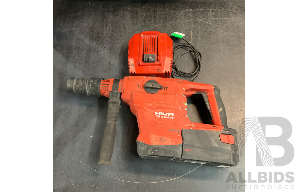 HILTI TE 60-A36 Cordless Combihammer with 1x Battery and 1 Charger