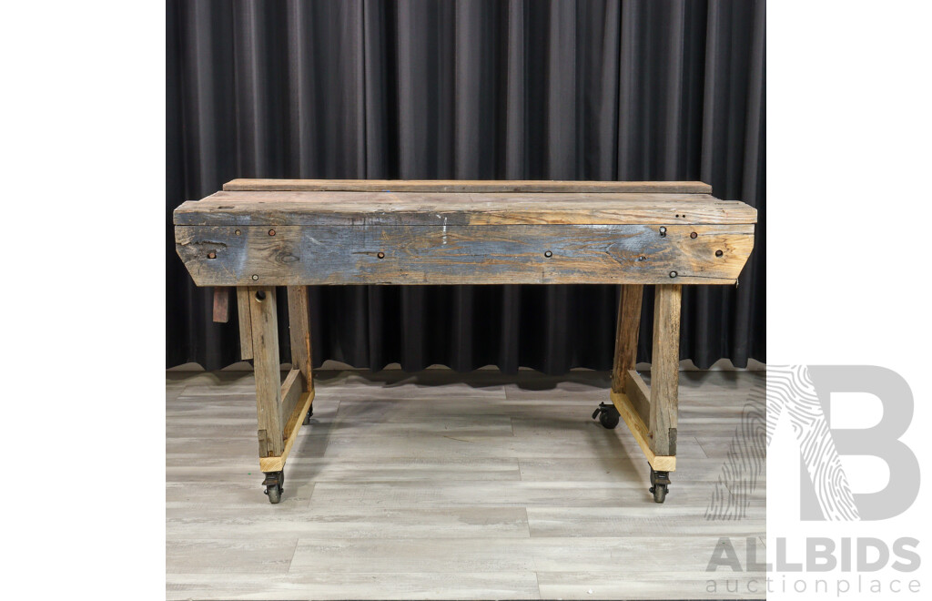 Rustic Vintage Timber Works Bench