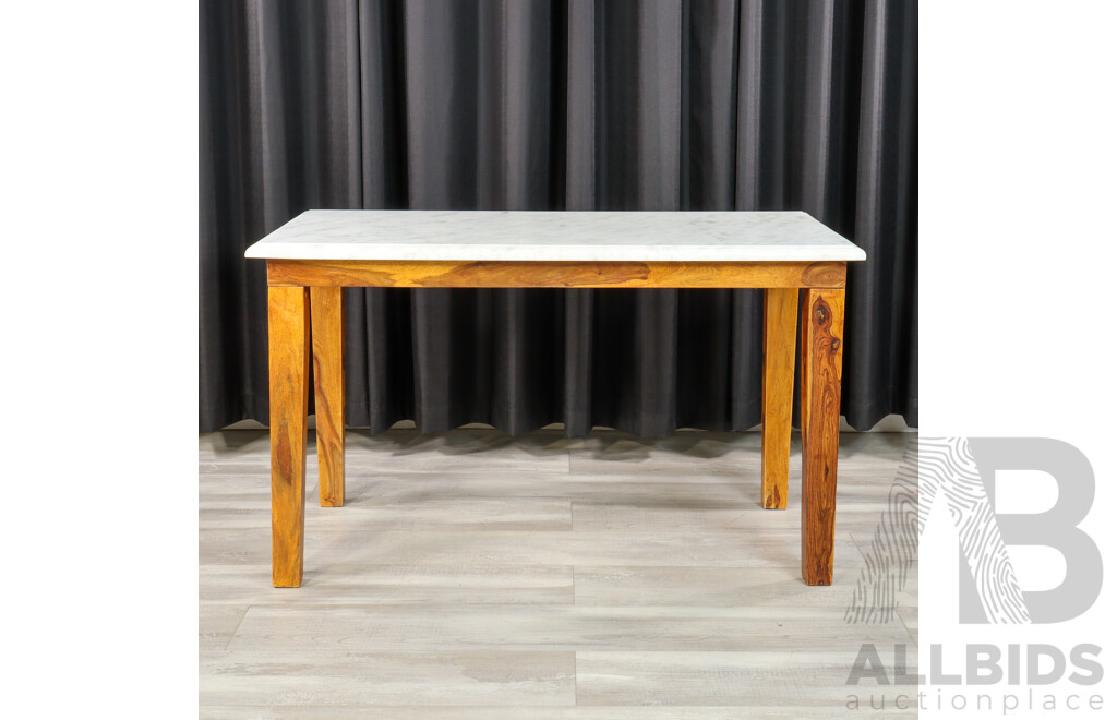 Timber Based Marble Top Chocolatiers Table