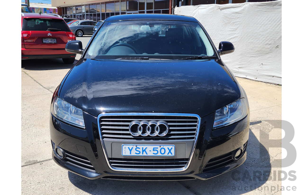 5/2010 Audi A3 Sportback 1.8 TFSI Ambition 8P MY09 5d Hatchback Black 1.8L