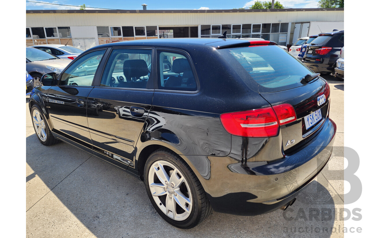 5/2010 Audi A3 Sportback 1.8 TFSI Ambition 8P MY09 5d Hatchback Black 1.8L