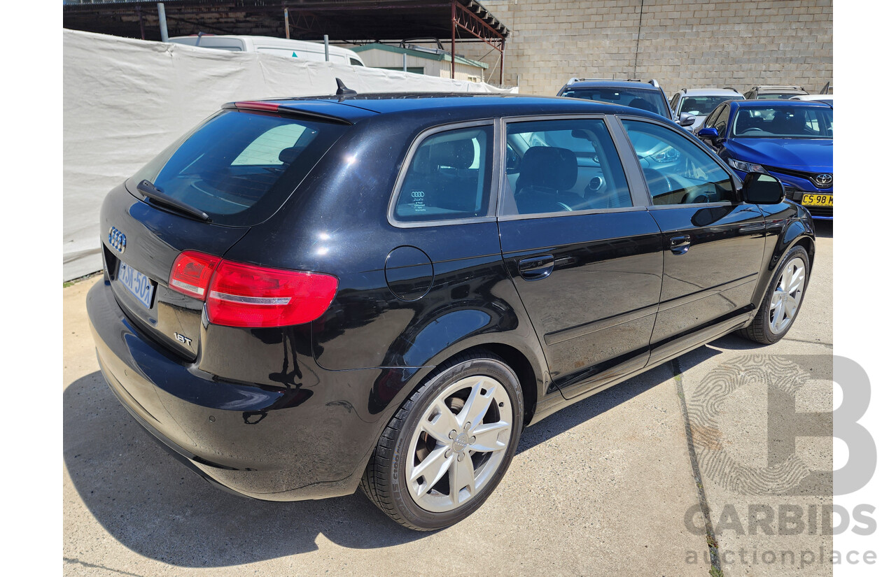 5/2010 Audi A3 Sportback 1.8 TFSI Ambition 8P MY09 5d Hatchback Black 1.8L