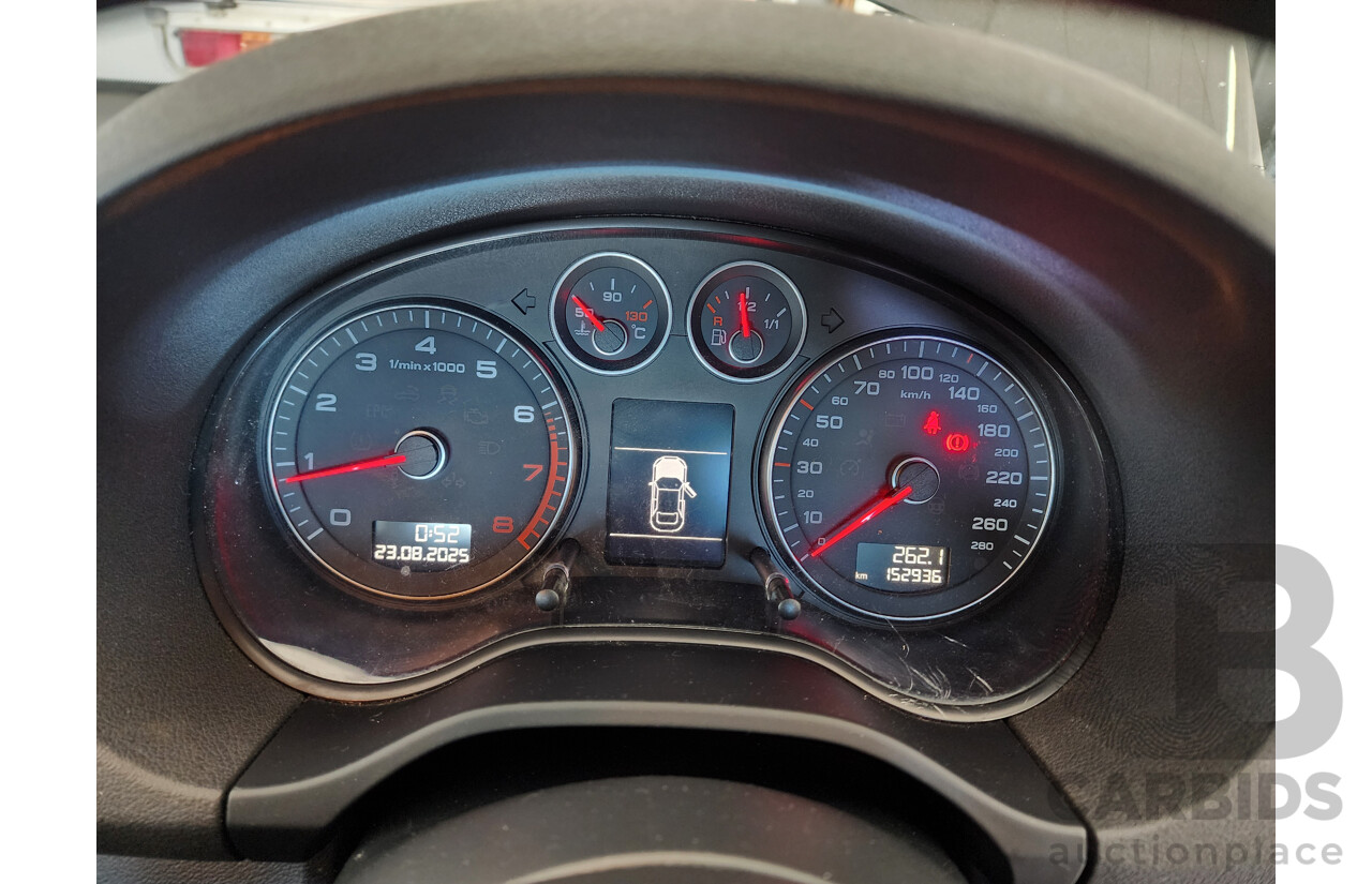 5/2010 Audi A3 Sportback 1.8 TFSI Ambition 8P MY09 5d Hatchback Black 1.8L