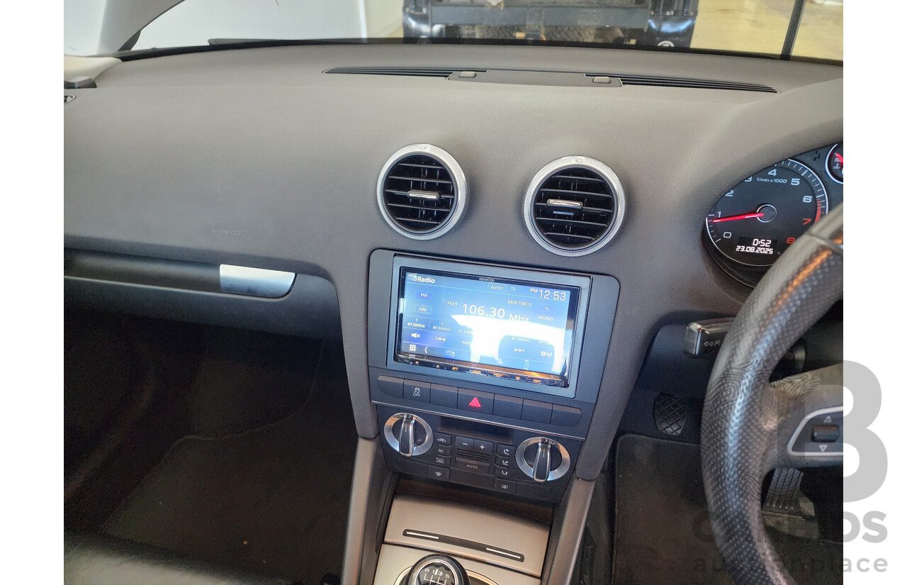 5/2010 Audi A3 Sportback 1.8 TFSI Ambition 8P MY09 5d Hatchback Black 1.8L