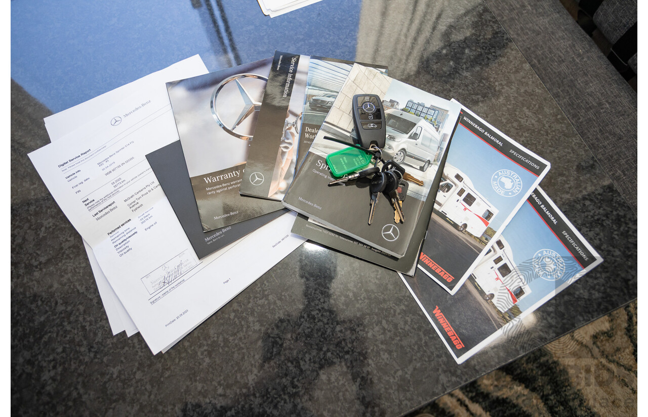 5/2019 Mercedes-Benz Sprinter 513 CDI Winnebago Balmoral RV Turbo Diesel 2.1L