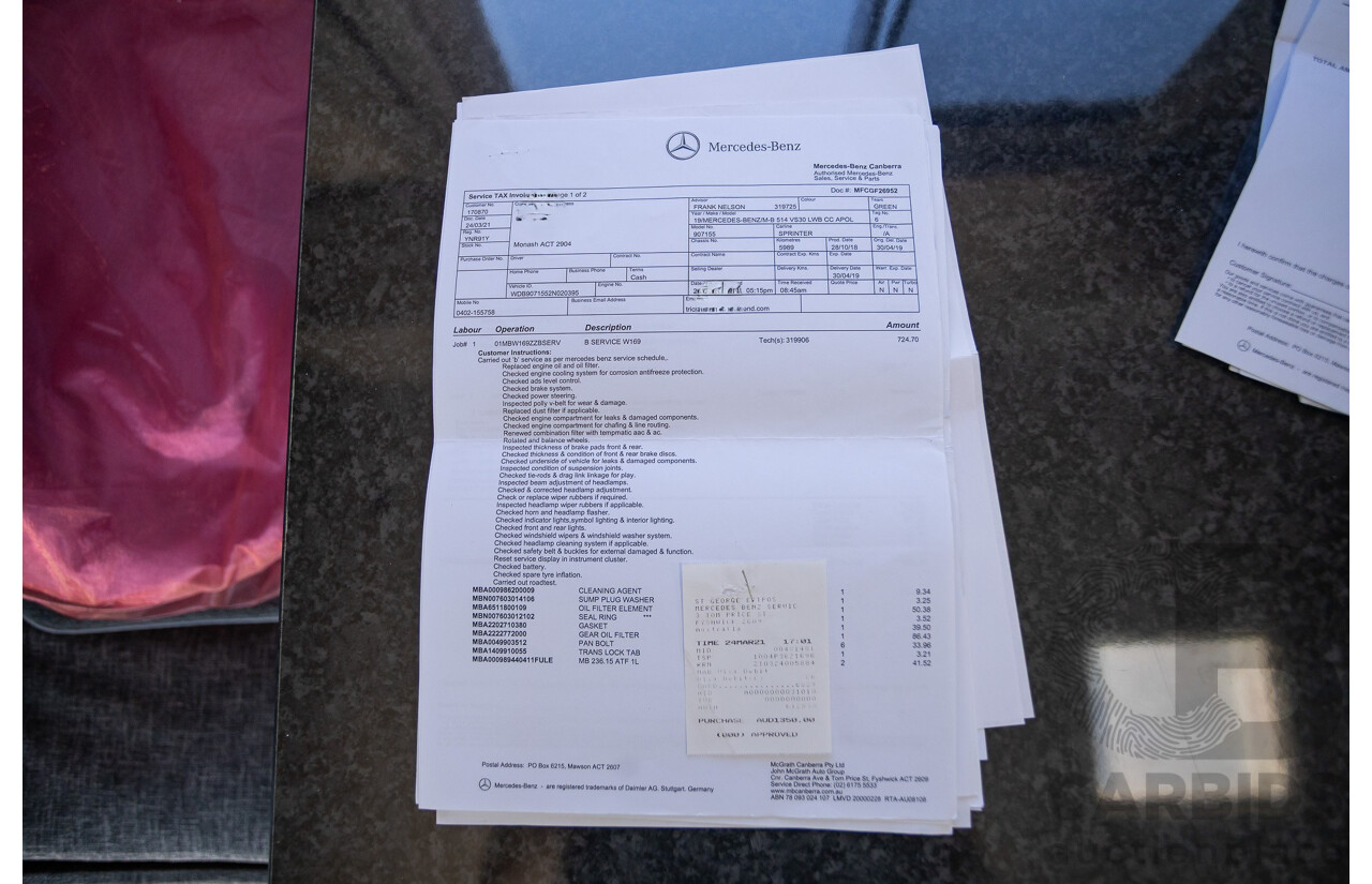 5/2019 Mercedes-Benz Sprinter 513 CDI Winnebago Balmoral RV Turbo Diesel 2.1L