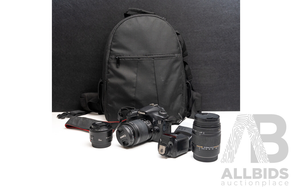 Canon 70d APS-c DSLR Camera Kit Plus Other Canon Mount Lenses and Accessories