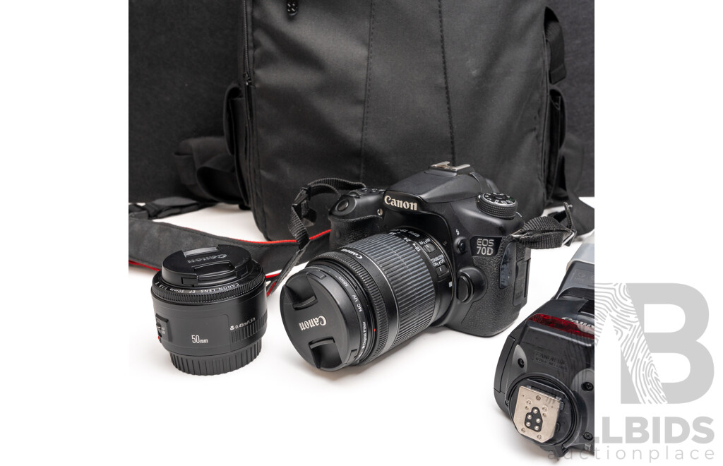 Canon 70d APS-c DSLR Camera Kit Plus Other Canon Mount Lenses and Accessories