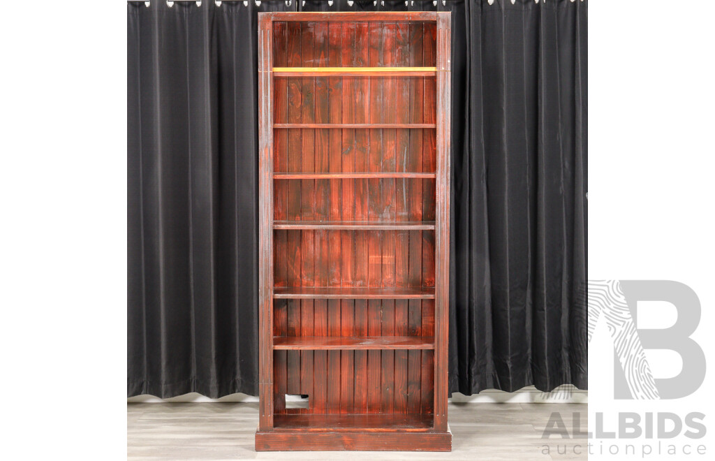 Pair of Timber Open Bookcases