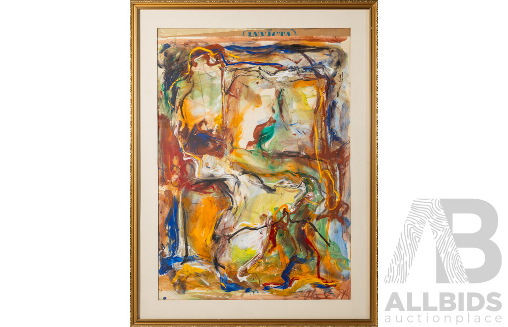 Alan Frost, (20th Century, Australian, 1919-1994), April in Paris [European Summer, 1979}, [One of a Series of 6], Wonderful Original Mixed Media on Paper, 83 x 63 cm (frame)