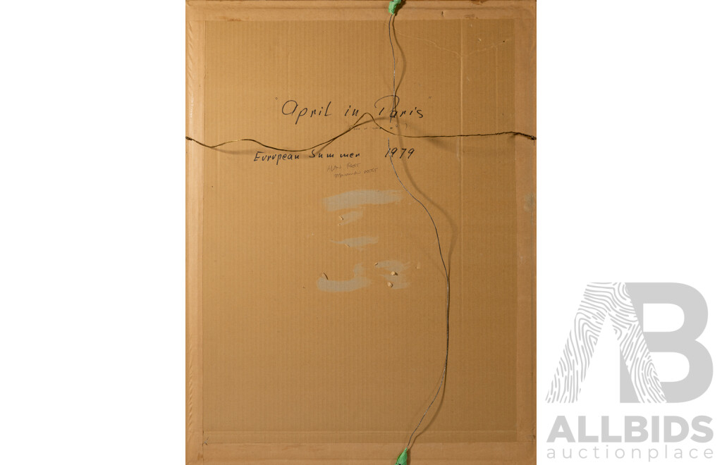 Alan Frost, (20th Century, Australian, 1919-1994), April in Paris [European Summer, 1979}, [One of a Series of 6], Wonderful Original Mixed Media on Paper, 83 x 63 cm (frame)