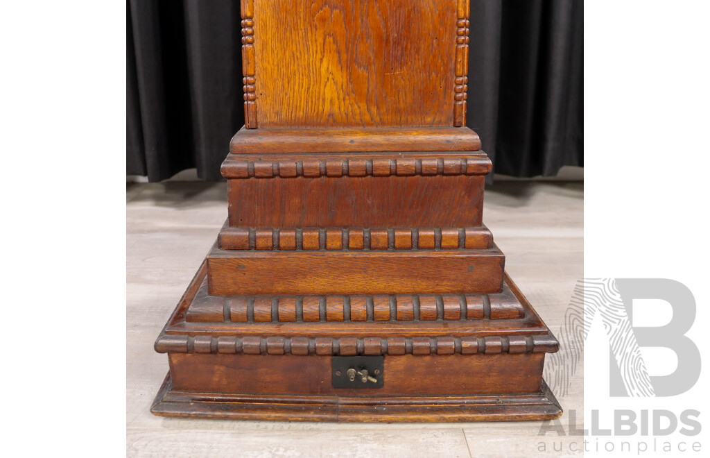 Edwardian Oak Pedestal