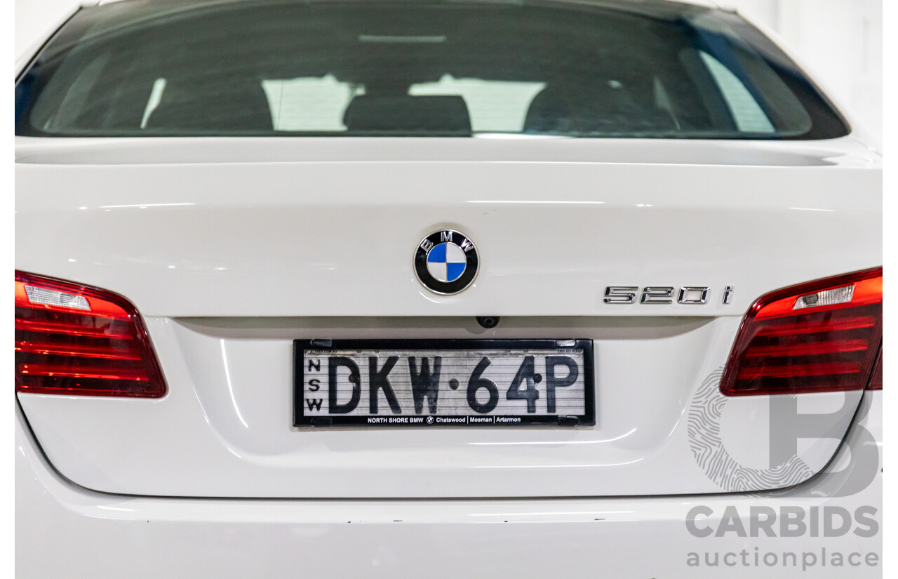 11/2016 BMW 520i M Sport (RWD) F10 MY17 4d Sedan Alpine White Turbo 2.0L