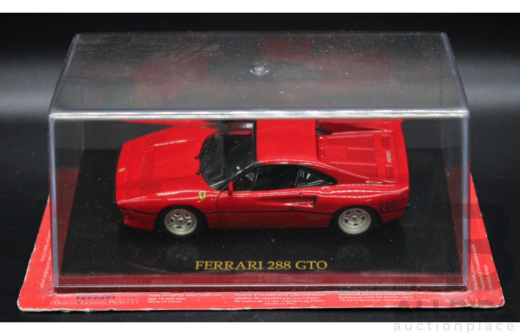 Five Diecast Ferraris Including - F40 Racing, F40, F430 Scuderia, 250 Testa Rossa, 288 GTO - 1:43 Scale