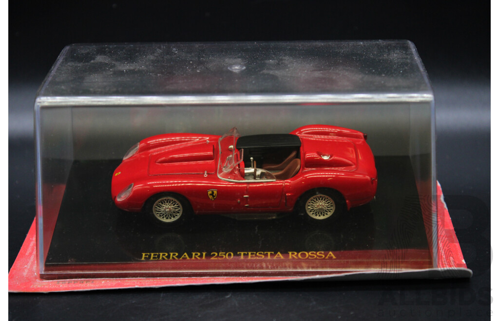 Five Diecast Ferraris Including - F40 Racing, F40, F430 Scuderia, 250 Testa Rossa, 288 GTO - 1:43 Scale
