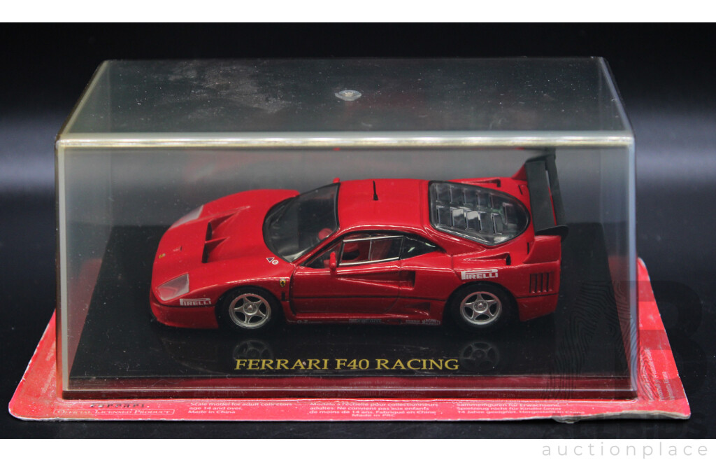 Five Diecast Ferraris Including - F40 Racing, F40, F430 Scuderia, 250 Testa Rossa, 288 GTO - 1:43 Scale