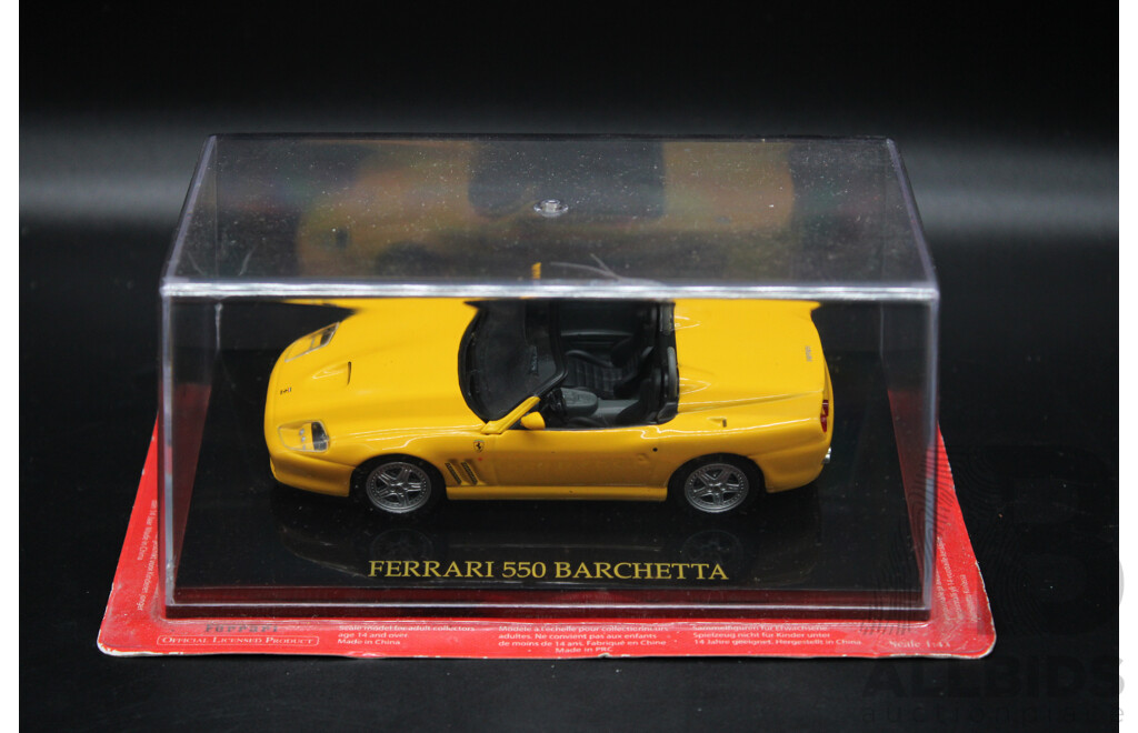 Seven Diecast Yellow Ferrari Collection - 1:43 Scale