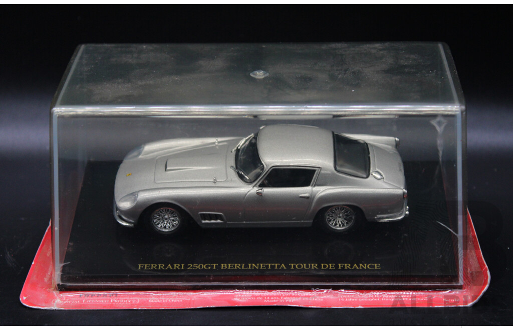 Six Diecast Silver Ferrari Collection - 1:43 Scale