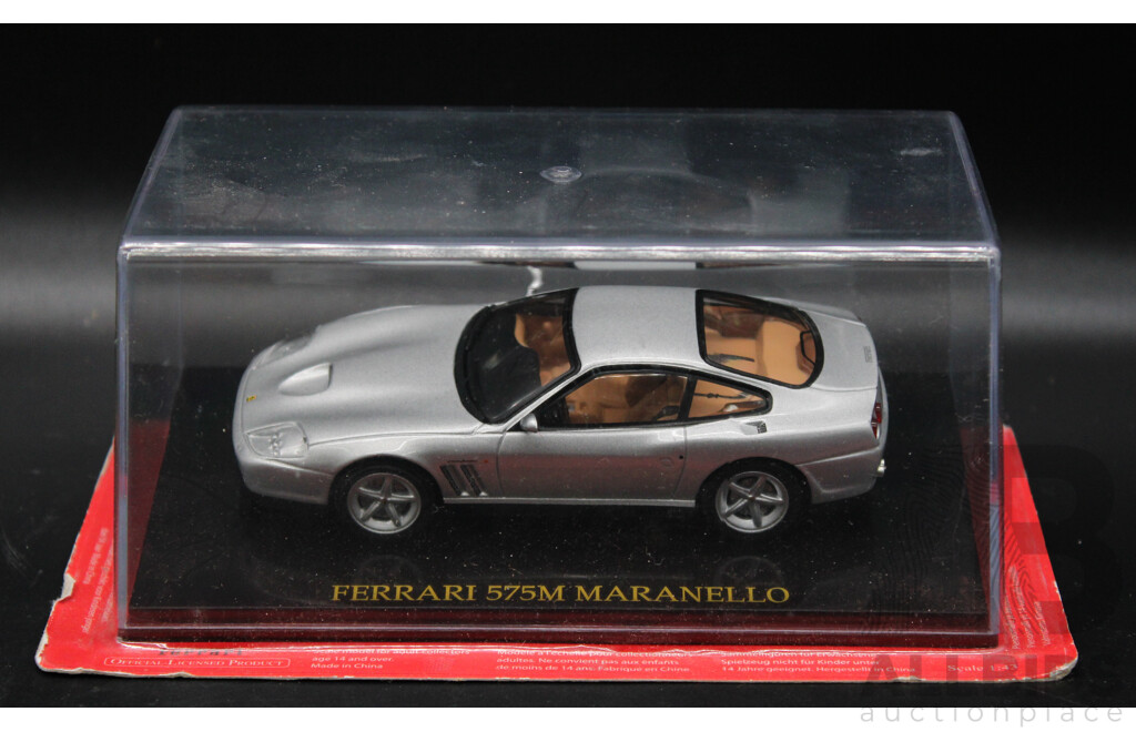 Six Diecast Silver Ferrari Collection - 1:43 Scale