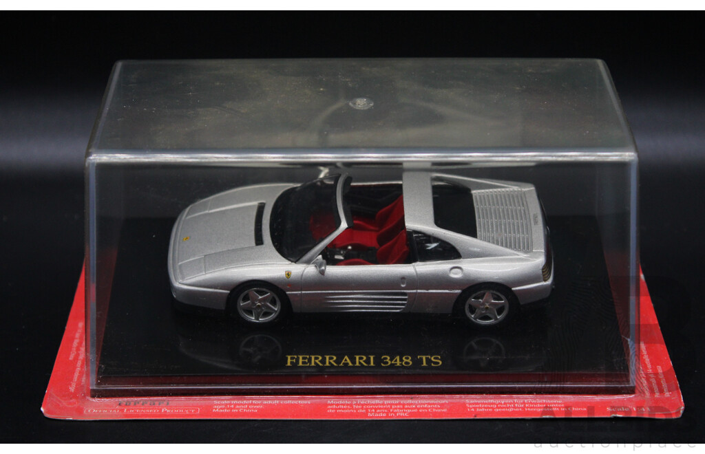 Six Diecast Silver Ferrari Collection - 1:43 Scale