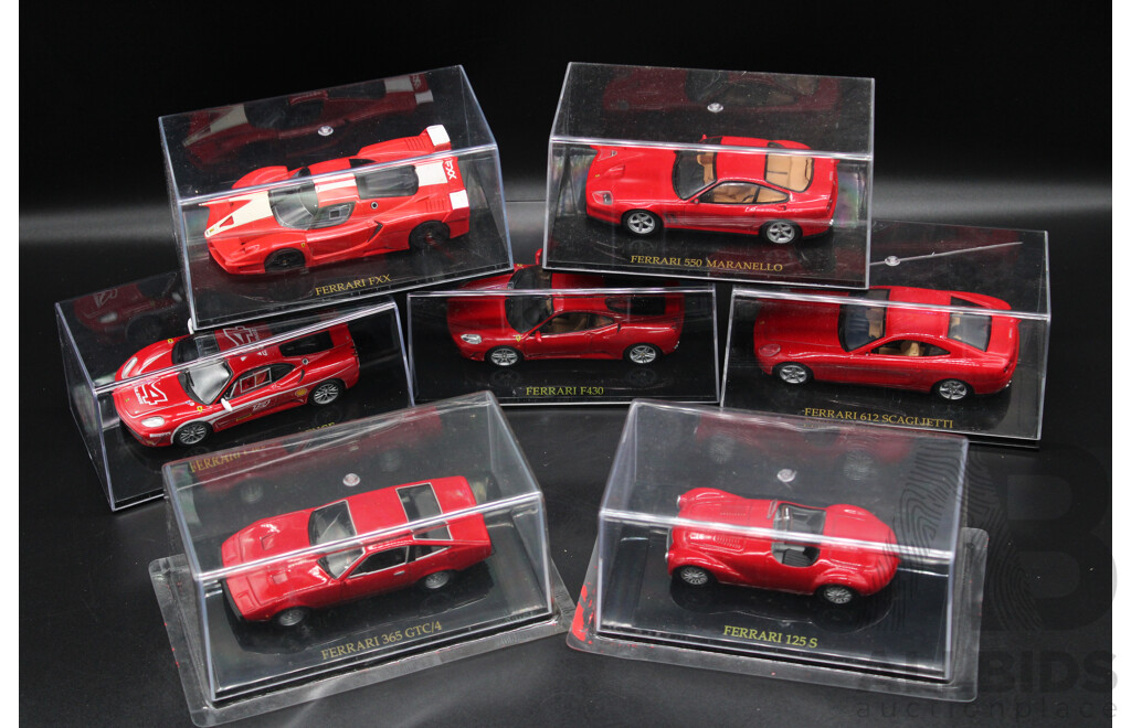 Seven Diecast Ferrari Collection - 1:43 Scale