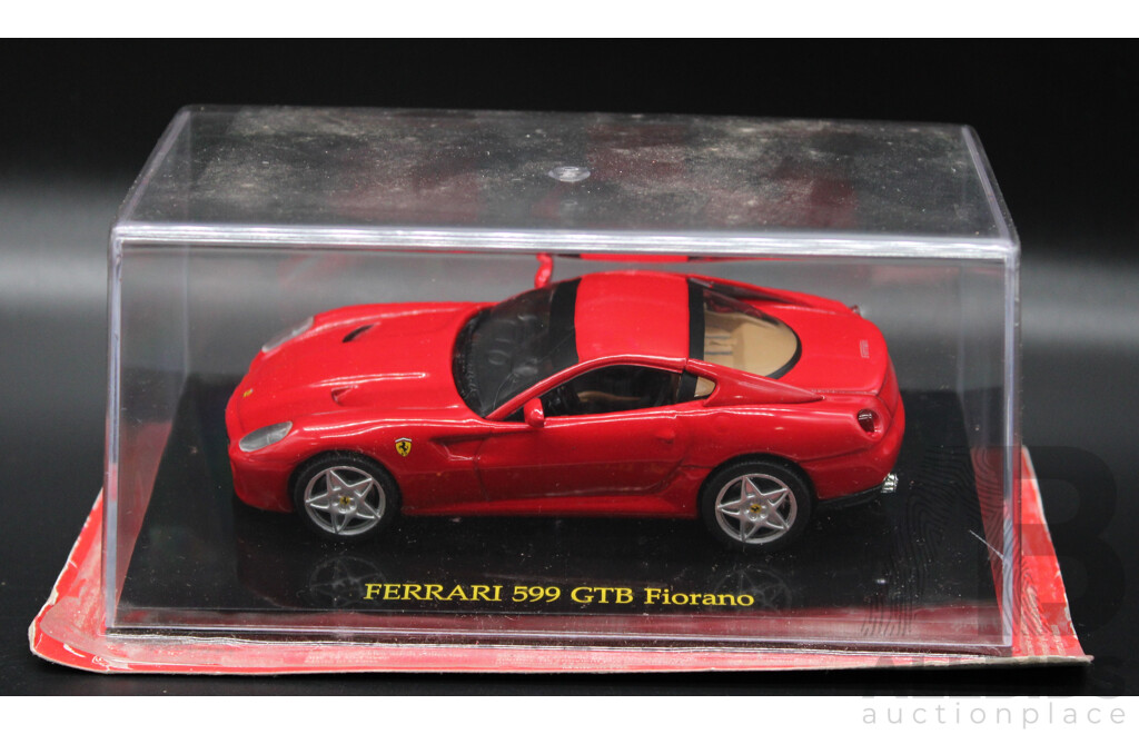 Six Red Diecast Ferrari Collection - 1:43 Scale