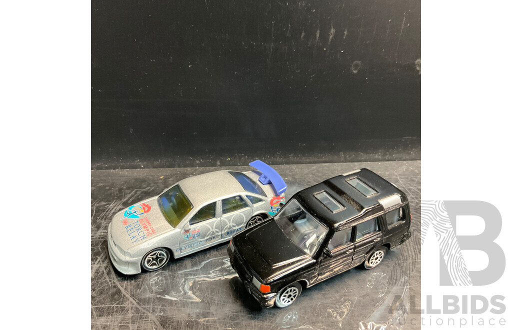 Ford, Holden, Range Rover Model Cars and Collectible Mouse and Mouse Pad - Lot of 6