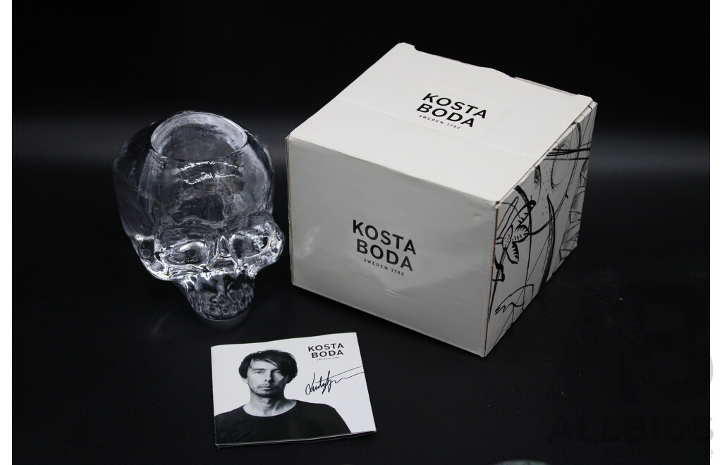KOSTA BODA Skull Candle Holder & Cactus Stackable Glasses