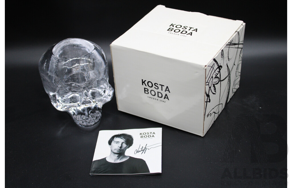 KOSTA BODA Skull Candle Holder & Cactus Stackable Glasses