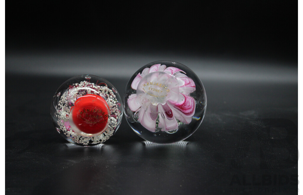 Assorted Glass Colorful Paperweight - Lot of 8