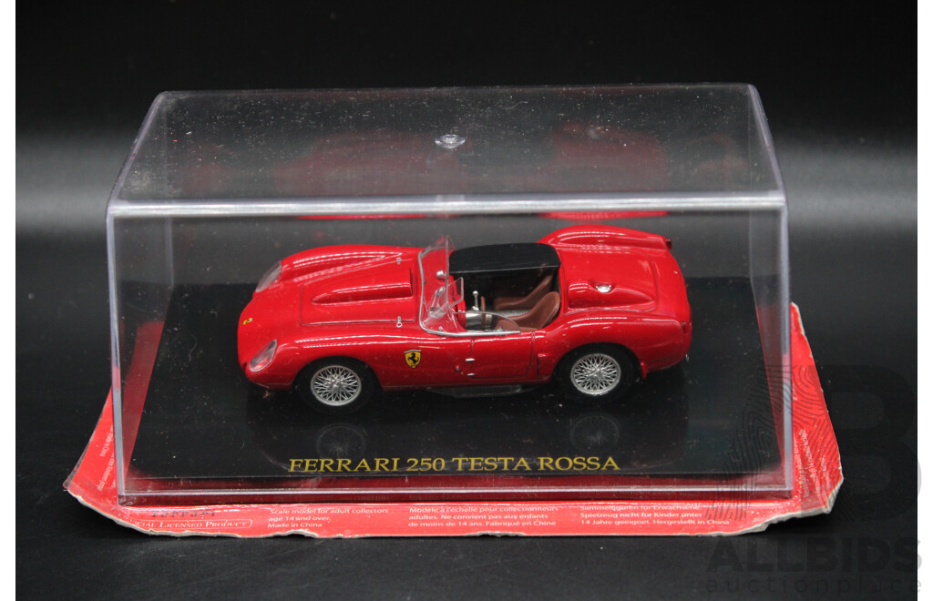 Five Diecast Ferraris Including F333 SP,  250 Testa Rossa, F430 Spider, Auto Avio, 166MM - 1:43 Scale