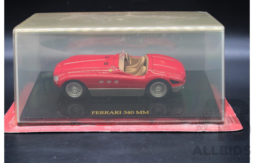 Five Diecast Ferraris Including - 340MM, 250 GTO 1962,  125S, Mondial Quaattrovalvole 1982, 328 GTB 1985 - 1:43 Scale