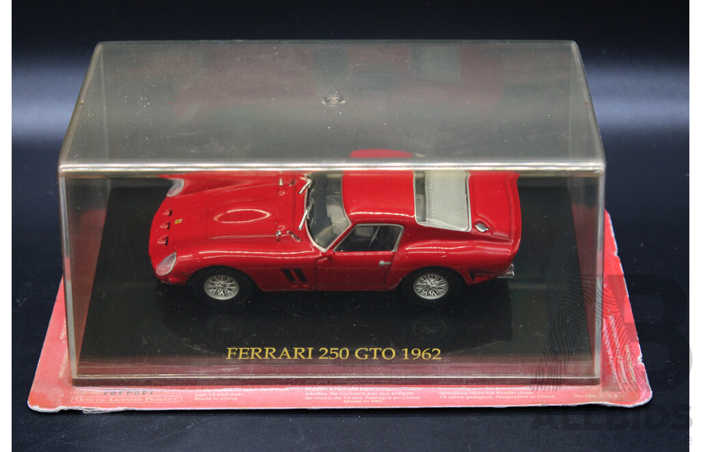 Five Diecast Ferraris Including - 340MM, 250 GTO 1962,  125S, Mondial Quaattrovalvole 1982, 328 GTB 1985 - 1:43 Scale