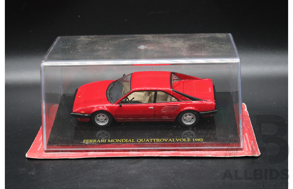 Five Diecast Ferraris Including - 340MM, 250 GTO 1962,  125S, Mondial Quaattrovalvole 1982, 328 GTB 1985 - 1:43 Scale